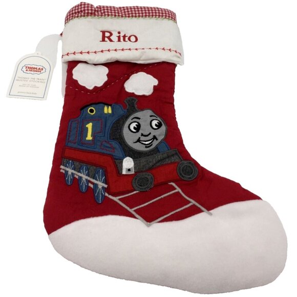 Pottery Barn Kids Rito Christmas Stocking Thomas and Friends Tank Engine Train - Picture 1 of 12